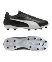 PUMA King 20 Pro Gras / Kunstgras Voetbalschoenen (MG) Zwart Wit Goud - thumbnail