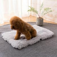 Herfst en winter warm universeel vierkant huisdier kat hond pluche pad grootte: XL (lichtgrijs) - thumbnail