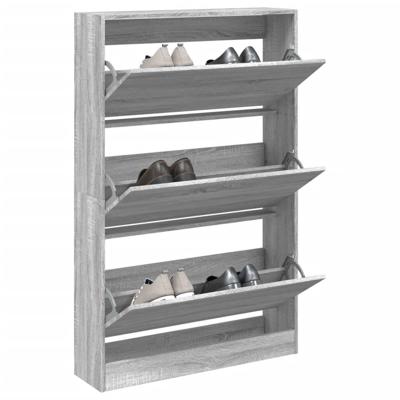 Schoenenkast 80x21x125,5 cm bewerkt hout grijs sonoma eiken Schoenenkast 80x21x125,5 cm bewerkt hout grijs sonoma eiken