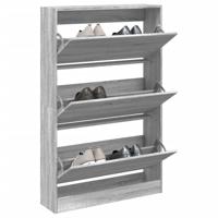 Schoenenkast 80x21x125,5 cm bewerkt hout grijs sonoma eiken - thumbnail