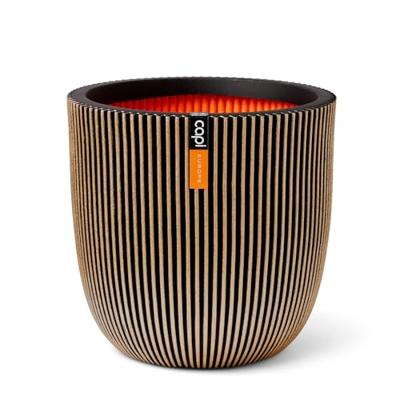 Capi nature groove nl bol bloempot 43x41 cm zwart goud - thumbnail