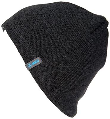 JAKO 1223K Gebreide Muts Kids - Zwart Gemeleerd - Junior