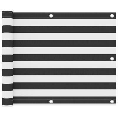 Balkonscherm 75x300 cm oxford stof antraciet en wit Balkonscherm 75x300 cm oxford stof antraciet en wit