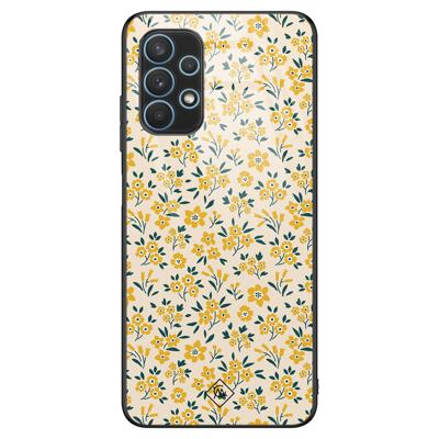 Samsung Galaxy A32 5G glazen hardcase - Yellow garden
