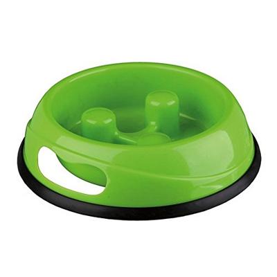 TRIXIE VOERBAK SLOW FEED KUNSTSTOF ANTI-SLIP ASSORTI 27 CM 1,5 LTR