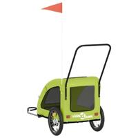 Hondenfietstrailer oxford stof en ijzer groen - thumbnail