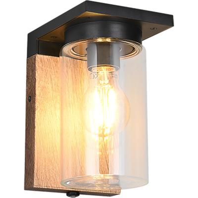 LED Tuinverlichting - Wandlamp Buitenlamp - Trion Dila - E27 Fitting - Schemeringsensor - IP44 - Bruin - Aluminium