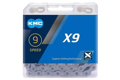 KMC X9 Ketting 9-speed 114-schakels - Grijs KMC X9 Ketting 9-speed 114-schakels - Grijs