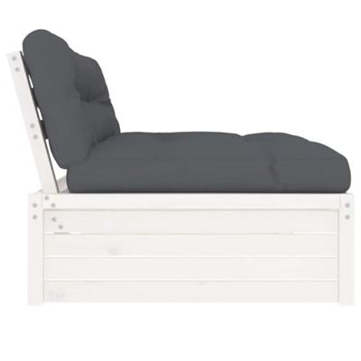 Middenbank 120x80 cm massief grenenhout wit