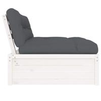 Middenbank 120x80 cm massief grenenhout wit - thumbnail