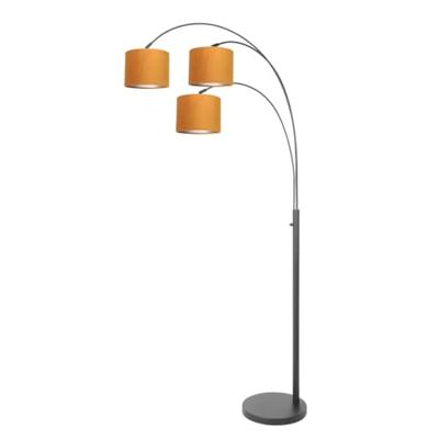 Steinhauer VloerlampSparkled Light zwart met gouden kappen - 3824ZW