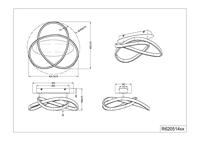 Trio Led plafondlampCourse grijs - R62051407 - thumbnail