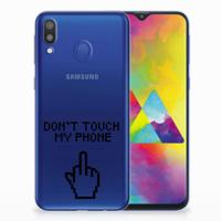 Samsung Galaxy M20 (Power) Silicone-hoesje Finger Don't Touch My Phone - thumbnail