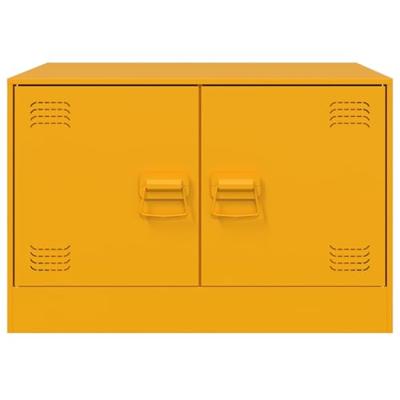 Salontafel 67x50x44 cm staal geel