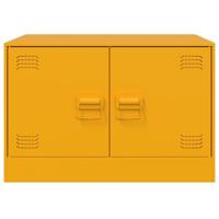 Salontafel 67x50x44 cm staal geel - thumbnail