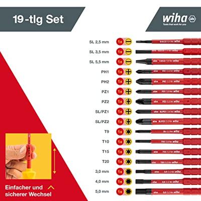 Wiha Schroevendraaier en bitset slimVario Wiha Schroevendraaier en bitset slimVario