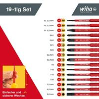 Wiha SlimVario® Schroevendraaierset VDE 19-delig Plat, Kruiskop Phillips, Pozidriv, Plus/minus, Torx, Zeskant - thumbnail