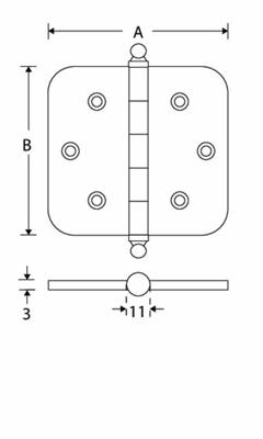 Kogell.scharn. RoH 89x89mm MMNON bol Kogell.scharn. RoH 89x89mm MMNON bol