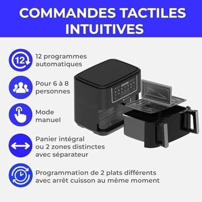 Continental Edison CEFR2400TB Airfryer - 2600 W - 10,5 L - Zwart