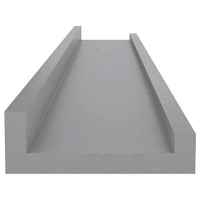VidaXL Wandschappen 4 st 60x9x3 cm grijs VidaXL Wandschappen 4 st 60x9x3 cm grijs