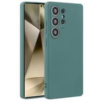 Lunso Samsung Galaxy S25 Ultra hoesje - Flexibel siliconen Backcover - Legergroen - thumbnail
