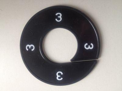 Maatring zwart/wit 3