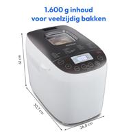 Broodmachine - MEDION - 50076798 - 950 W - 19 programma's - Hublot - Wit - thumbnail