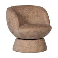 WOOOD Draaifauteuil 'Shuffle' Chenille, kleur Naturel - thumbnail