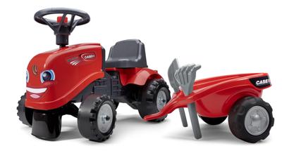 Falk case ih looptractor + aanhanger + accessoires