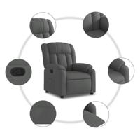 Fauteuil verstelbaar stof donkergrijs - thumbnail