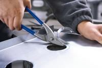 Erdi Gatenschaar | totale lengte 275 mm rechts | staal max. 1 mm | RVS max. 0,8 mm | RVS gelakt | 1 stuk - D207-275 - D207-275 - thumbnail