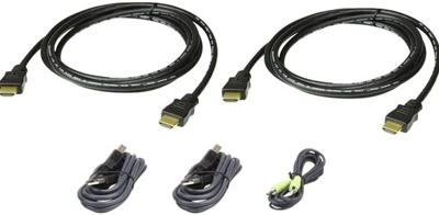 Aten 2L-7D02UHX5 toetsenbord-video-muis (kvm) kabel 1,8 m Zwart