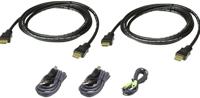 ATEN KVM Aansluitkabel [1x HDMI-stekker, USB-A 2.0 stekker, Jackplug male 3,5 mm - 1x HDMI-stekker, Jackplug male 3,5 mm, USB 2.0 bus B] 1.80 m Zwart - thumbnail