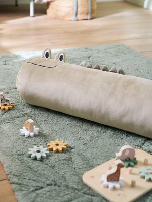 Krokodil kussen BAYOU groen