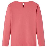 Kindershirt met lange mouwen bloemenprint 92 oudroze - thumbnail