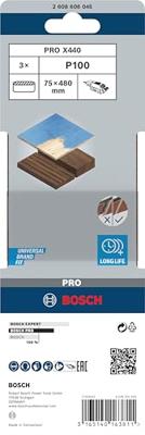 Bosch Accessories 2608606045 Schuurband Korrelgrootte (num) 100 (l x b) 480 mm x 75 mm 3 stuk(s) Bosch Accessories 2608606045 Schuurband Korrelgrootte (num) 100 (l x b) 480 mm x 75 mm 3 stuk(s)