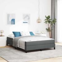 Boxspring bed met matras Donkergrijs 160 x 200 cm Stof - thumbnail