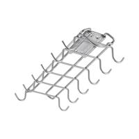 Metaltex Uitschuifbaar Kopjesrek 13x28x5 cm Zilver - thumbnail