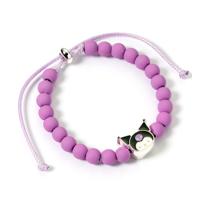 Hello Kitty Bracelet purple beads with Kuromi Charm 21 cm - thumbnail