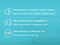 Franzis adventkalender Trabant blauw - thumbnail