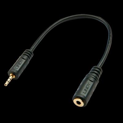 Lindy 35698 0.2m 2.5mm 3.5mm Zwart audio kabel