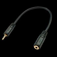 Lindy 35698 0.2m 2.5mm 3.5mm Zwart audio kabel - thumbnail