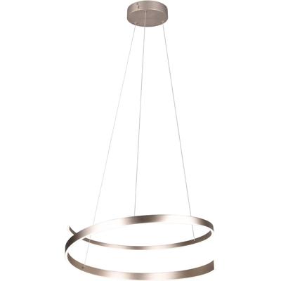 LED Hanglamp - Cinque Cinardi - 1 Lichtpunt van 50 Watt - Dimbaar - Aanpasbare Lichtkleur - Mat Nikkel - Metaal