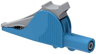 Electro PJP 5066-IEC-CD1-Bl Krokodillenklem Steekaansluiting 4 mm CAT III 1000 V, CAT IV 600 V Blauw