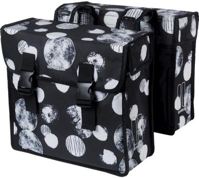 Dubbele Fietstas Mara XL Sphere zwart/grijs