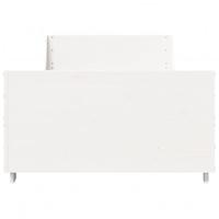 Bedframe zonder matras massief grenenhout wit 75x190 cm - thumbnail