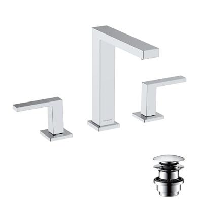 Hansgrohe Tecturis E 3-gats wastafelkraan 150 met afvoerplug, chroom