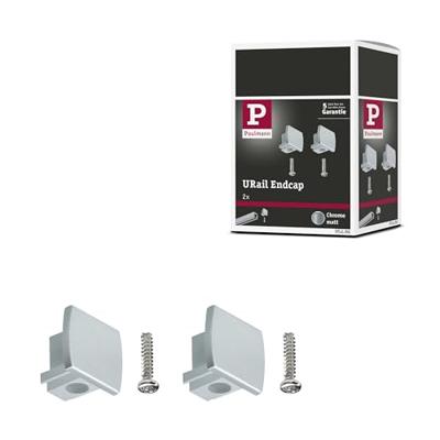 Paulmann 95496 230V-railsysteemcomponenten Eindstuk Set van 2 stuks Chroom (mat) Paulmann 95496 230V-railsysteemcomponenten Eindstuk Set van 2 stuks Chroom (mat)