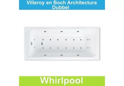Ligbad Villeroy & Boch Architectura 170x75 cm Balboa Whirlpool systeem Dubbel Villeroy en Boch