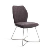 Jesper Home Eetkamerstoel 'Ikata' Beehive Steel, kleur Almost Black - thumbnail